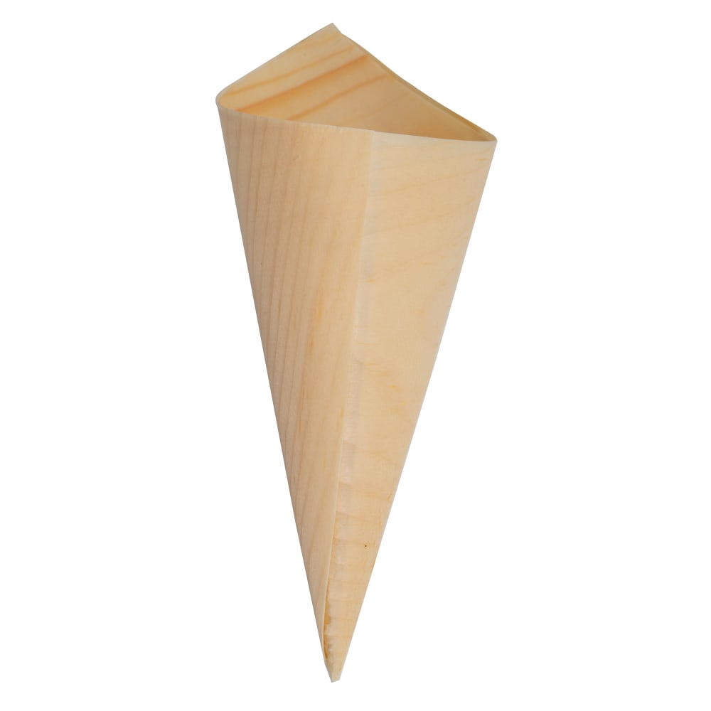 229-BAMDCN6 Disposable Serving Cone, 2" x 6", Eco-Friendly, Pinewood