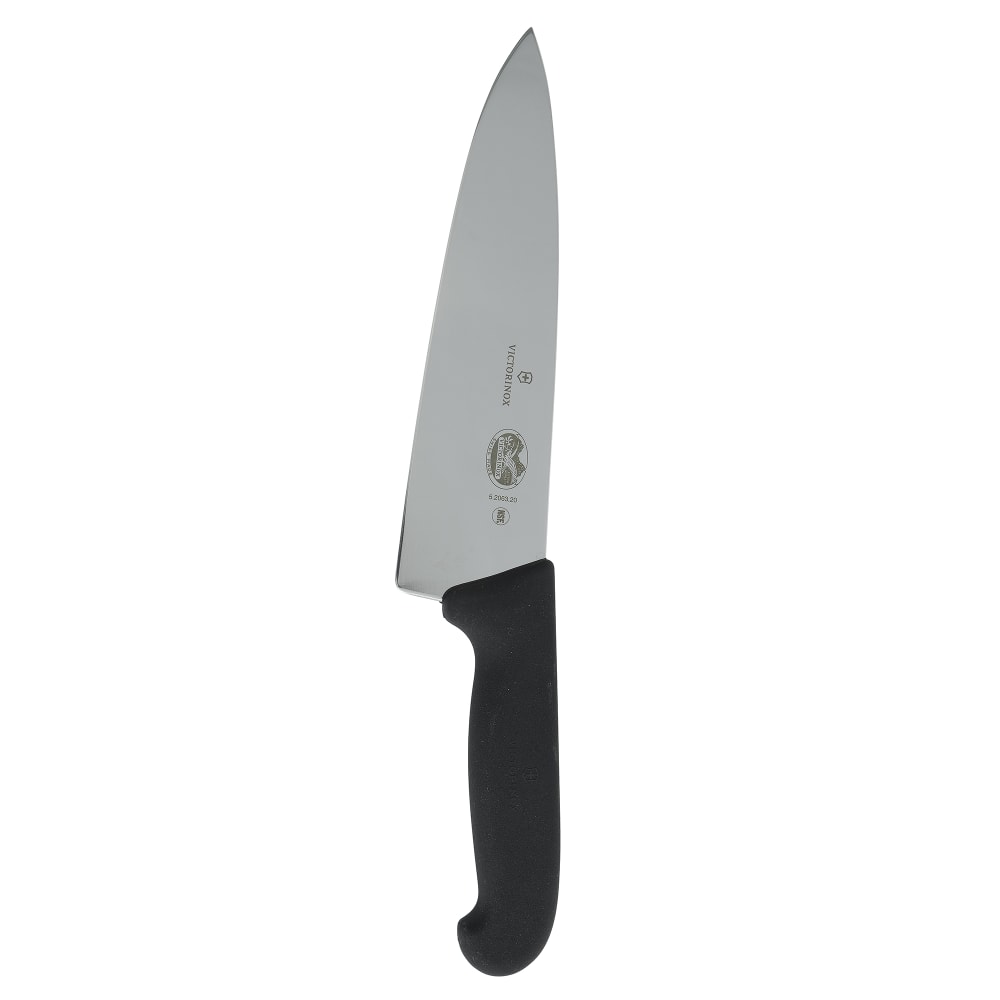 Victorinox - Swiss Army 5.2063.20 Chef's Knife w/ 8" Blade, Black Fibrox® Pro Handle