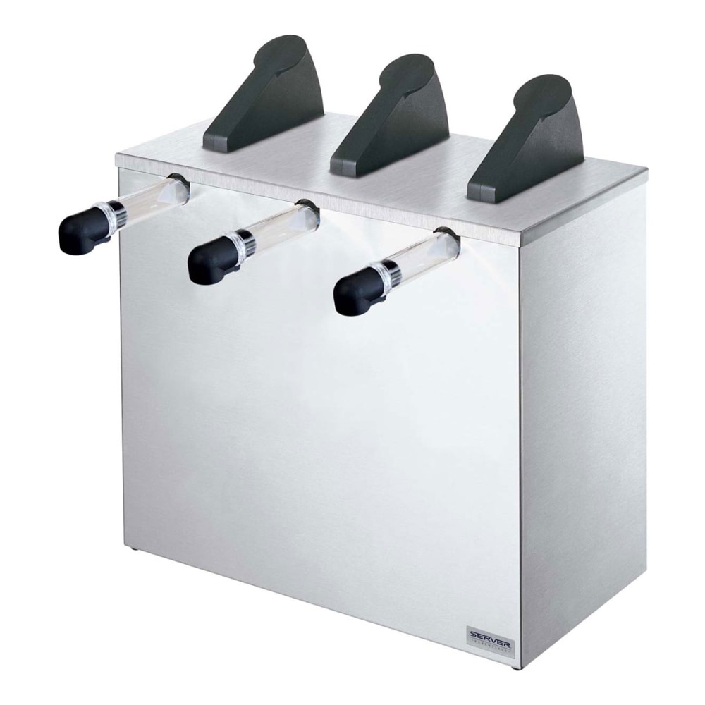 003-07040 Countertop 3 Pump Dispenser For 3 Pouches, Stainless Base