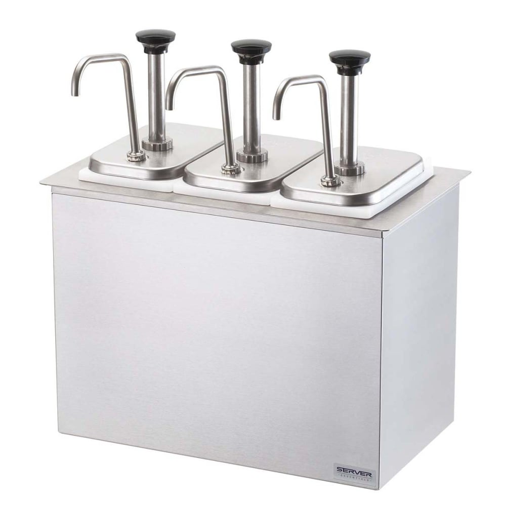 San Jamar Stainless Steel Condiment Pump Box for One Gallon