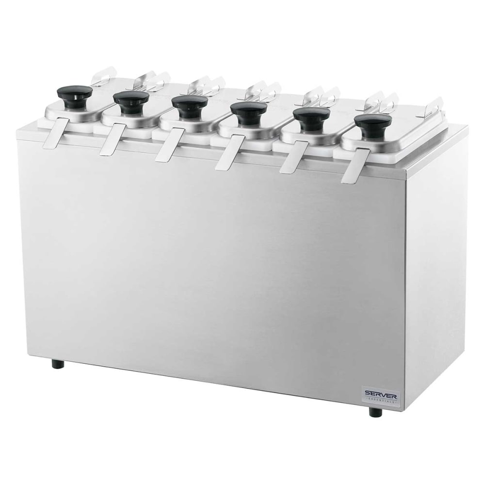 003-83600 Serving Bar Base holds (4) Standard Fountain Jars, Stainless