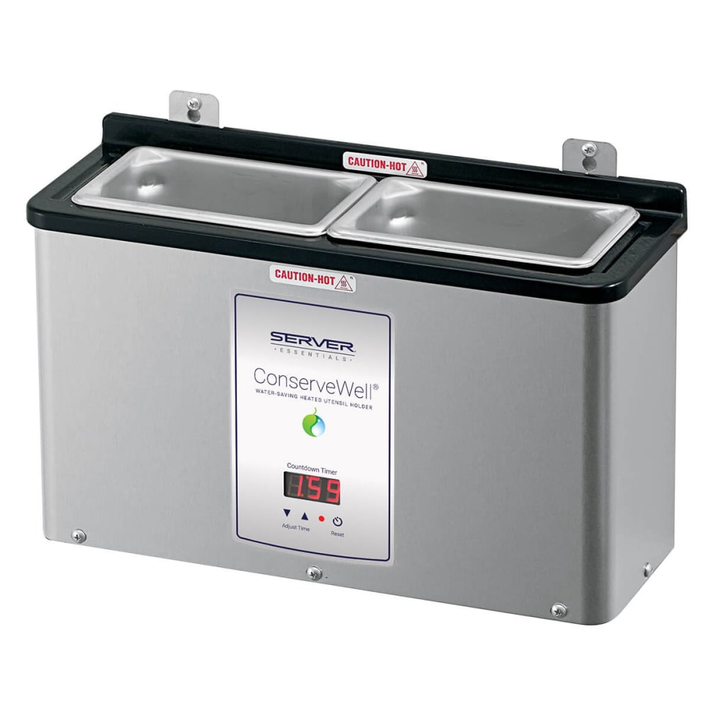 003-87750 15 1/4" 2 Compartment Heated Dipper Well w/ Countdown Timer, 120v