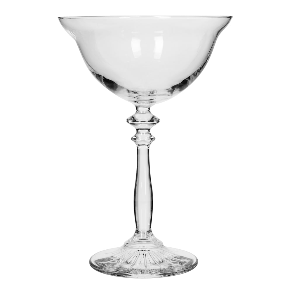 634-501407 8 1/4 oz Coupe Cocktail Glass w/ Embossed Footplate