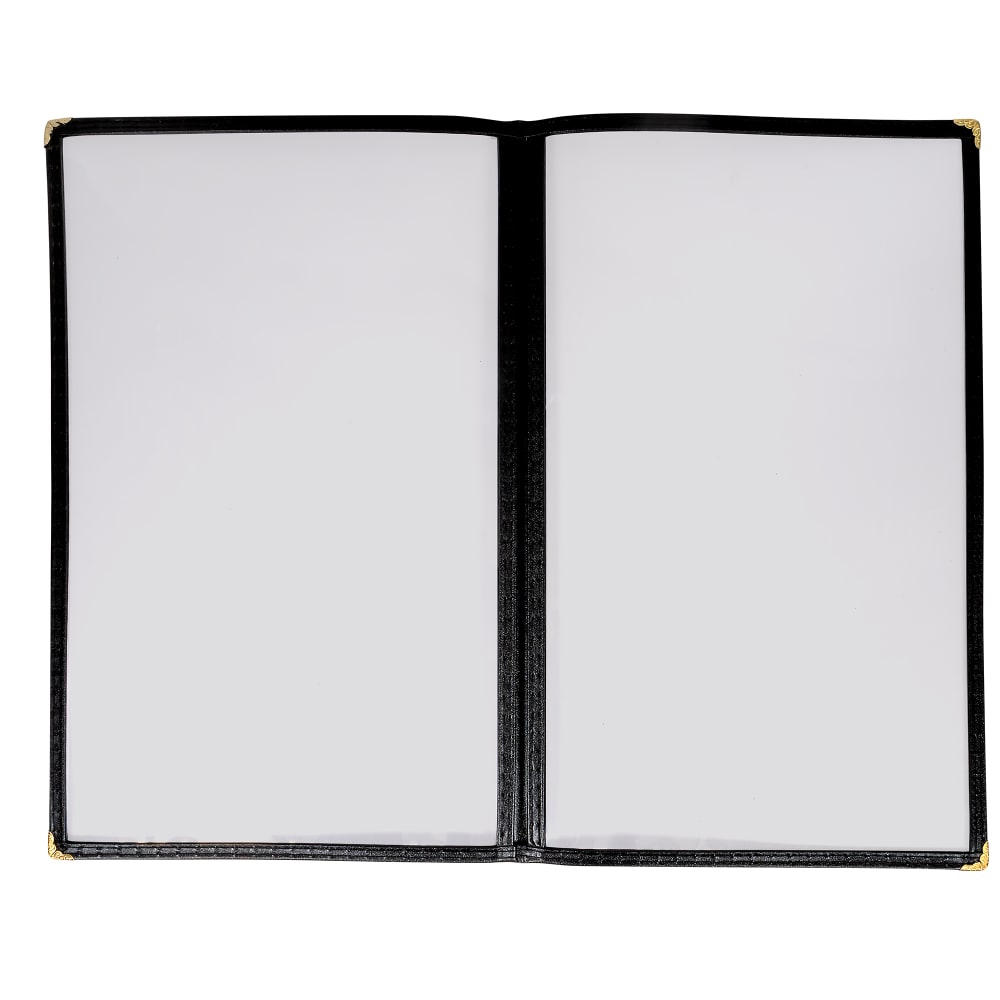 080-PMCD14K Double Fold Menu Cover, 8 1/2 x 14", Black