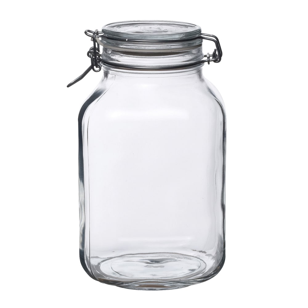 706-4949Q452 102 3/4 oz Fido Glass Jar - Glass Hinged Lid