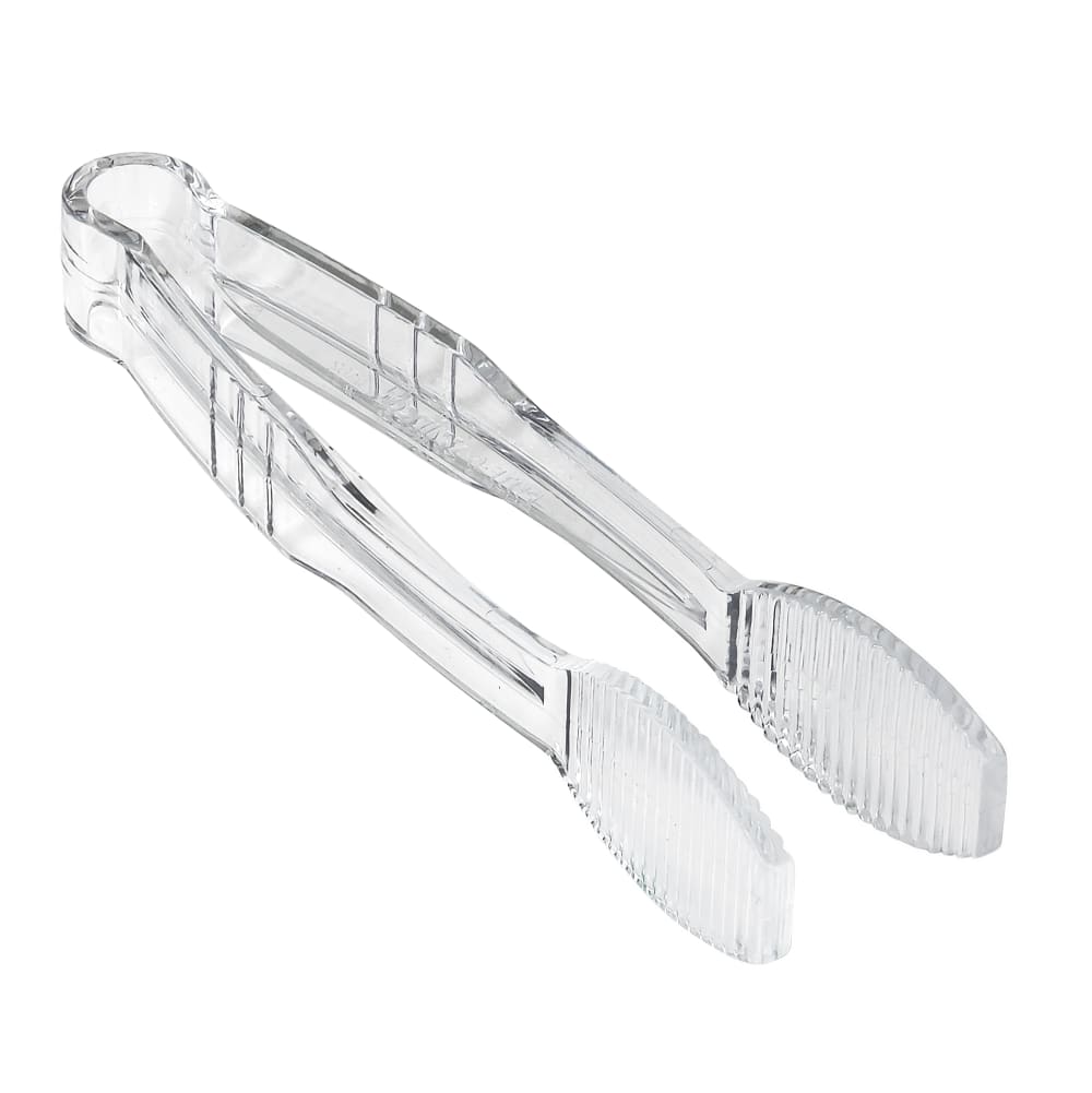 080-PUTF6C 6"L Plastic Serving Tongs, Clear