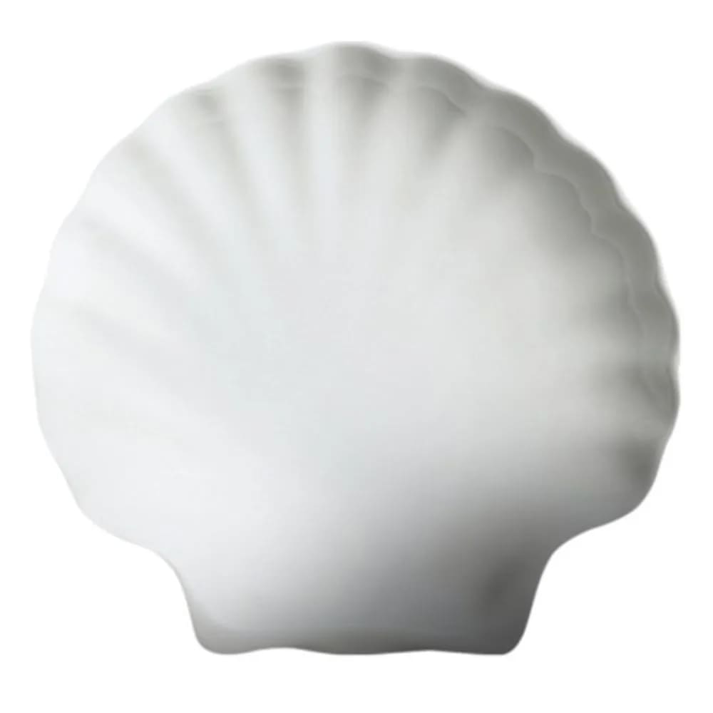 057-210509 9" x 8-7/8" Shell Shaped Imperial Dish - Ceramic, White