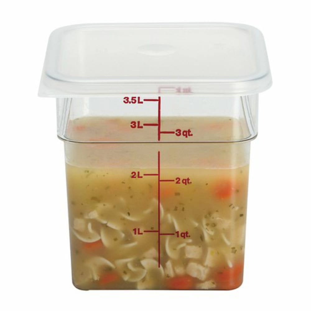 Cambro 4SFSP-148 - 4 Qt Polyethylene Food Storage Container - CamSquare (6  per Case)