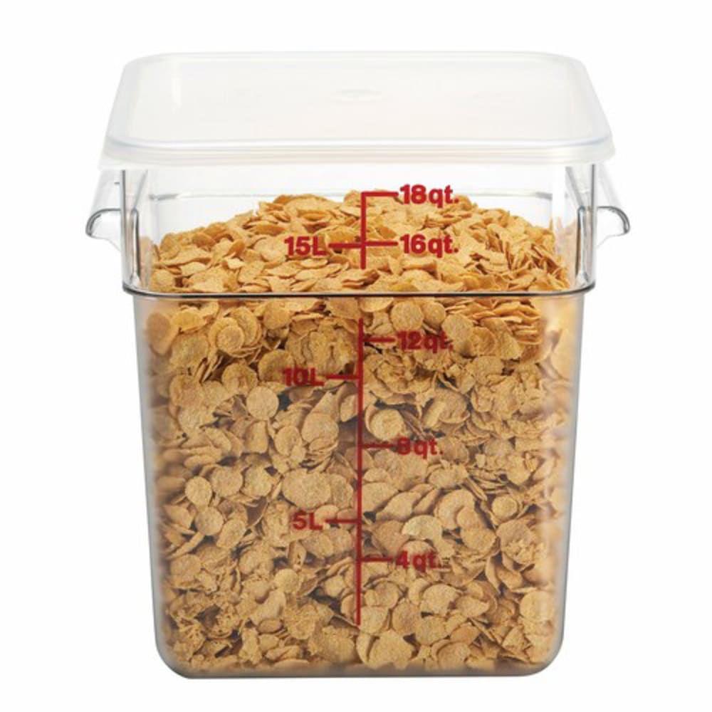 Cambro CamSquares® Classic 18 Qt. Clear Square Polycarbonate Food Storage  Container