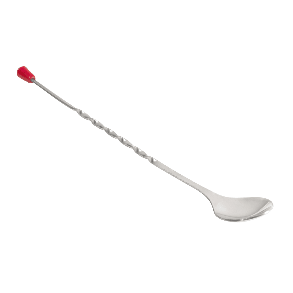 080-BPS11 11" Bar Spoon w/ Red Knob, Stainless