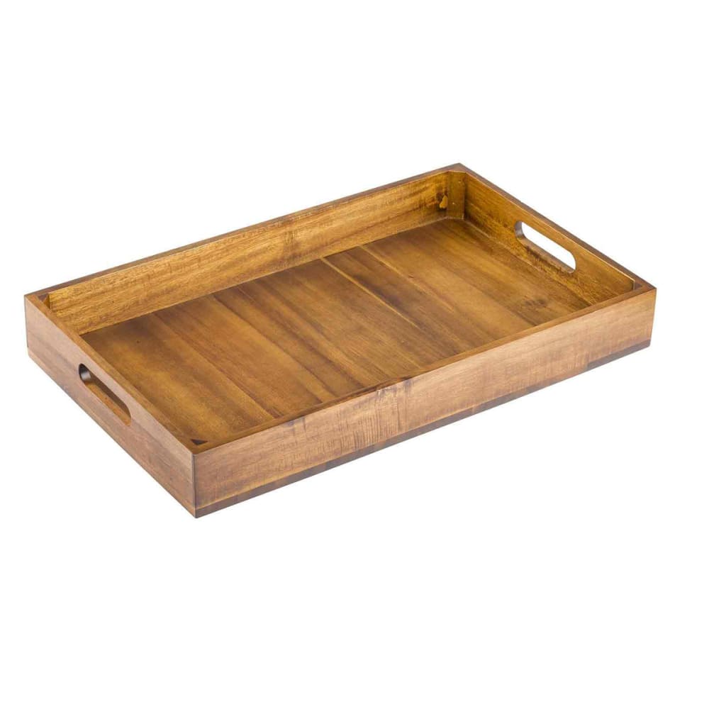 229-CRATESB11 Rectangular Serving/Display Crate - 20 7/8"L x 12 3/4"W, Acacia Wood