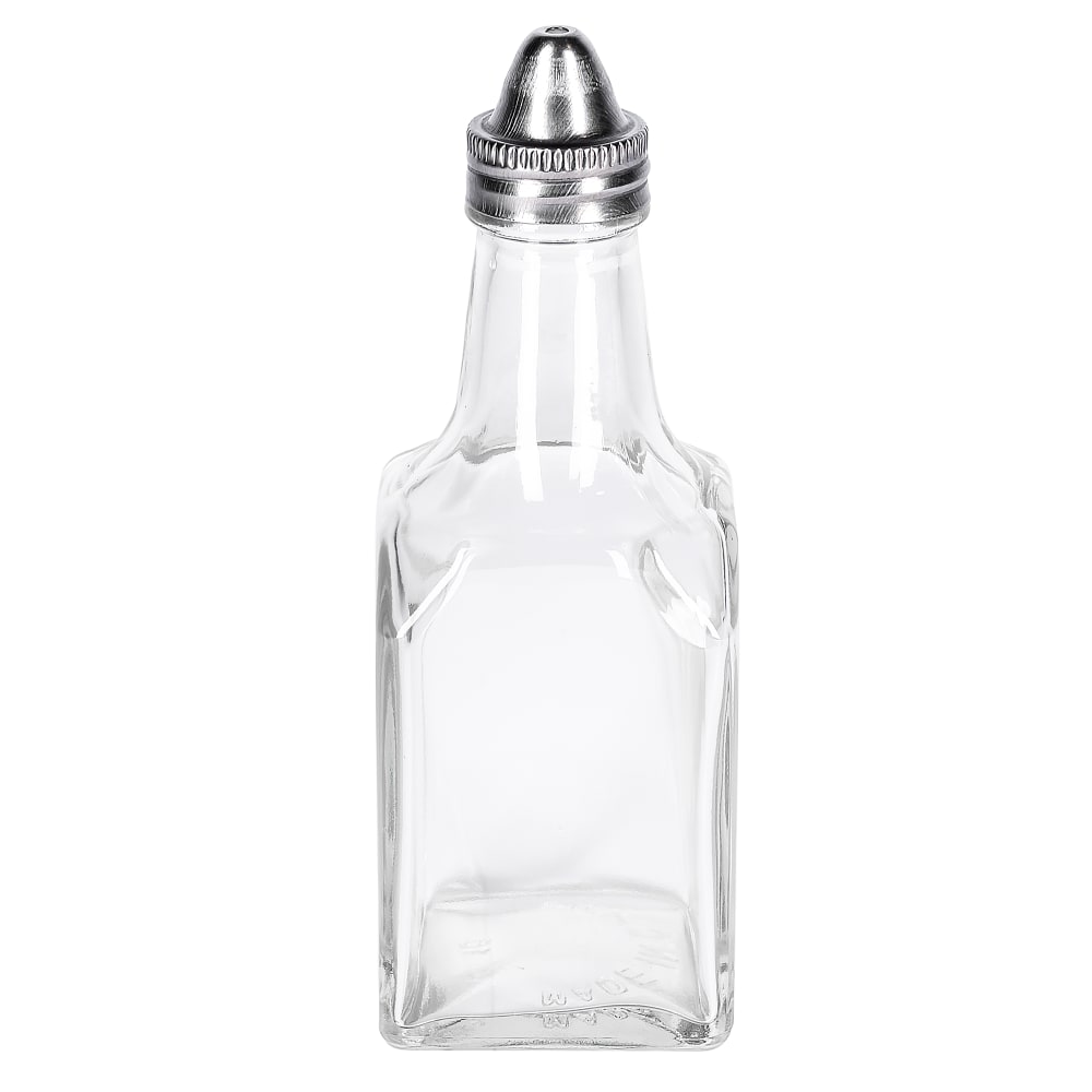 080-G104 6 oz Cruet w/ Metal Top - Glass, Clear