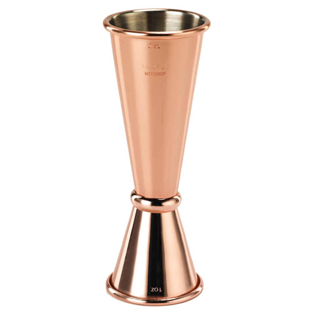 132-M37005CP Double Japanese Style Jigger - 1 oz & 2 oz, Copper