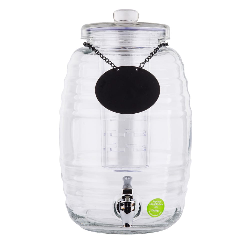 BarConic Glass Tiki Beverage Dispenser with Tap - 1.6 Gallons