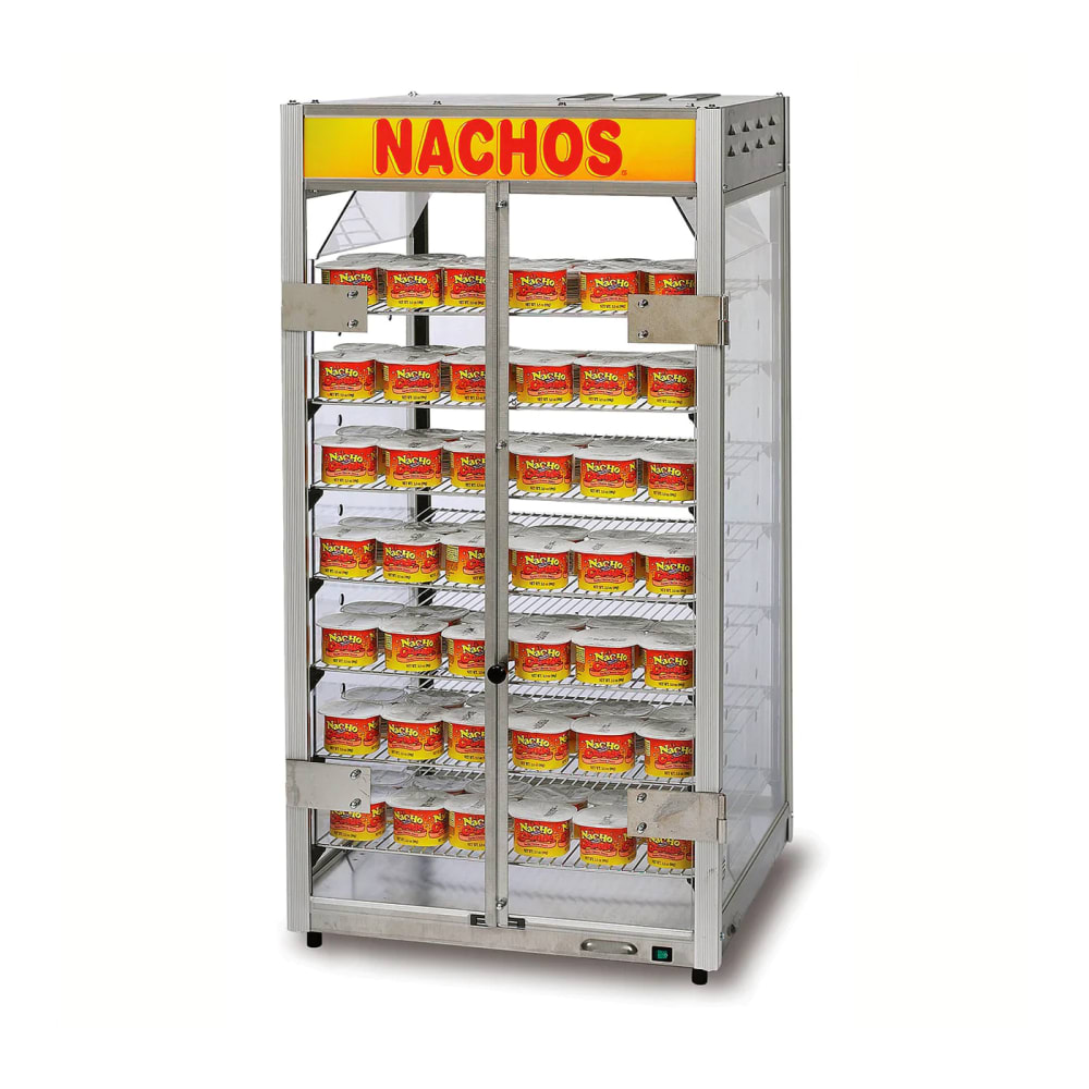 231-5588 12" Countertop Grande Nacho Portion Pak Display w/ 5 Shelves & 2 Lift Out Doors...