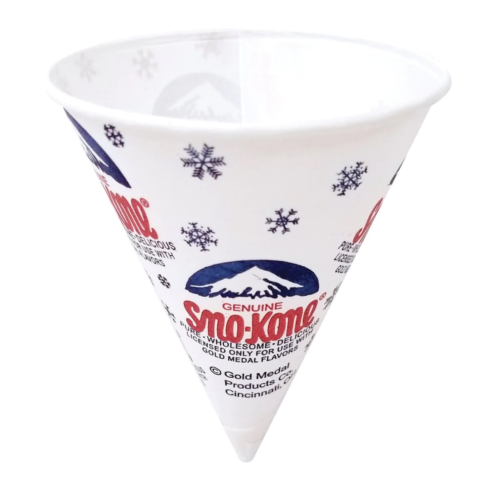 Gold Medal 1060m 6 Oz Disposable Sno Kone® Snow Cone Cups 1536