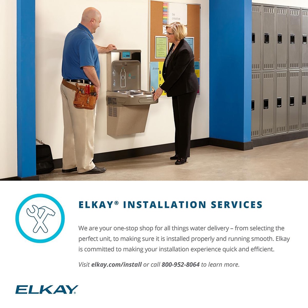 Elkay EZS8L Wall Mount Bi Level Drinking Fountain Non Filtered