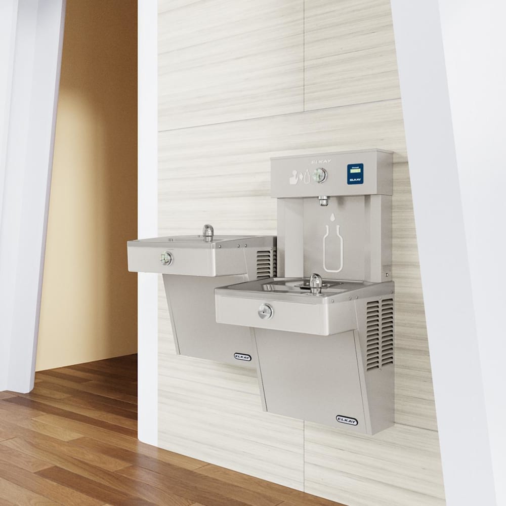 Elkay VRCTL8WSK Wall Mount Bi Level Drinking Fountains w/ Bottle Filler
