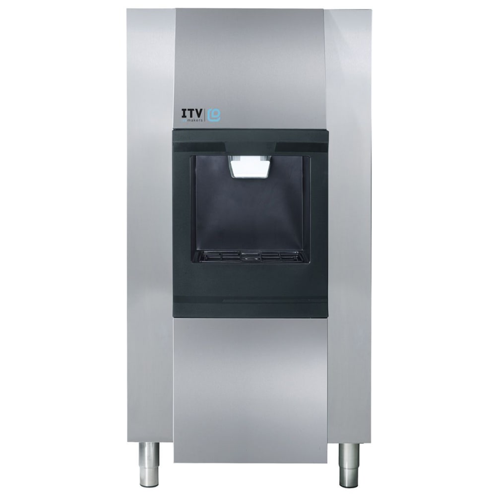 ITV Ice Makers DHD200-30W Floor Mode Cube Ice & Water Dispenser - 229 lb Storage, Bucket Fill, 115v
