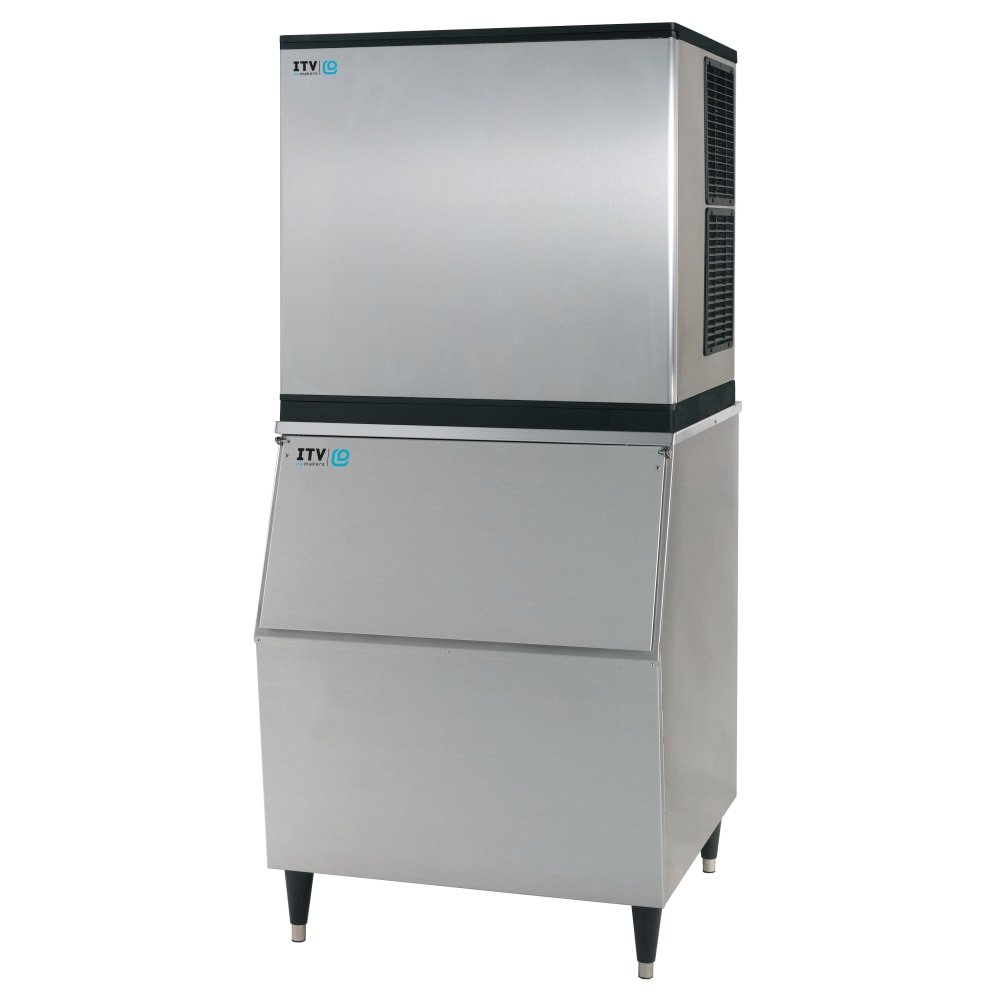 ITV Ice Makers MS1000A2F/S300 970 lb Spika Full Cube Ice Machine w/ Bin - 353 lb Storage, Air Cooled, 208-230v/1ph