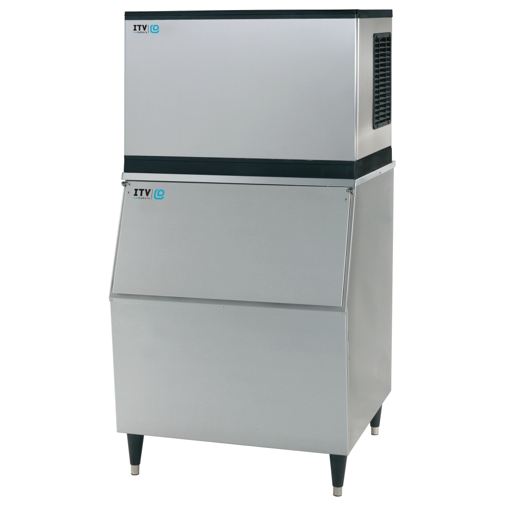 ITV Ice Makers MS500AF/S300 480 lb Spika Full Cube Ice Machine w/ Bin - 353 lb Storage, Air Cooled, 115v