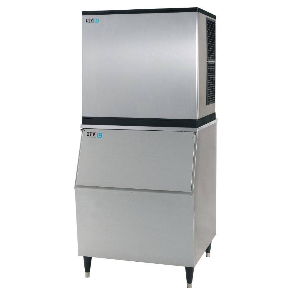 ITV Ice Makers MS1000A2H/S300 970 lb Spika Half Cube Ice Machine w/ Bin - 353 lb Storage, Air Cooled, 208-230v/1ph
