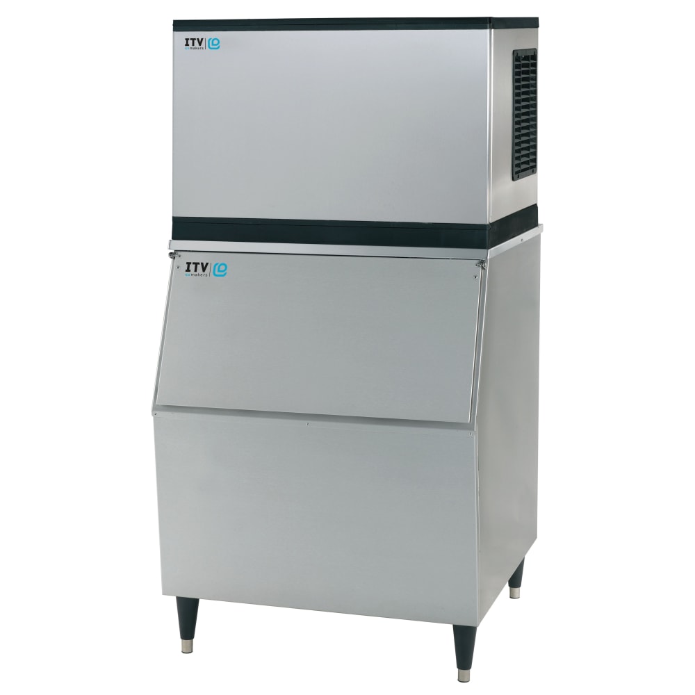 ITV Ice Makers MS500AH/S300 480 lb Spika Half Cube Ice Machine w/ Bin - 353 lb Storage, Air Cooled, 115v
