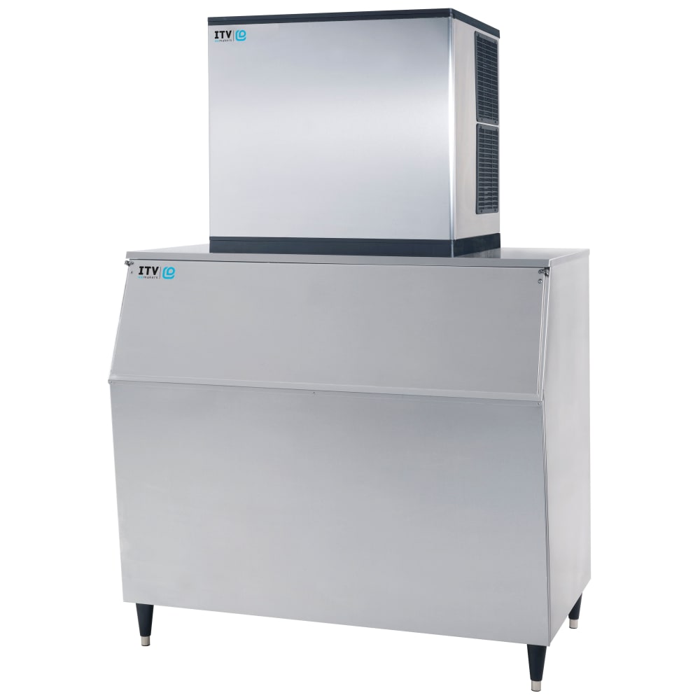 ITV Ice Makers MS1000A2H/S1050 970 lb Spika Half Cube Ice Machine w/ Bin - 1048 lb Storage, Air Cooled, 208-230v/1ph