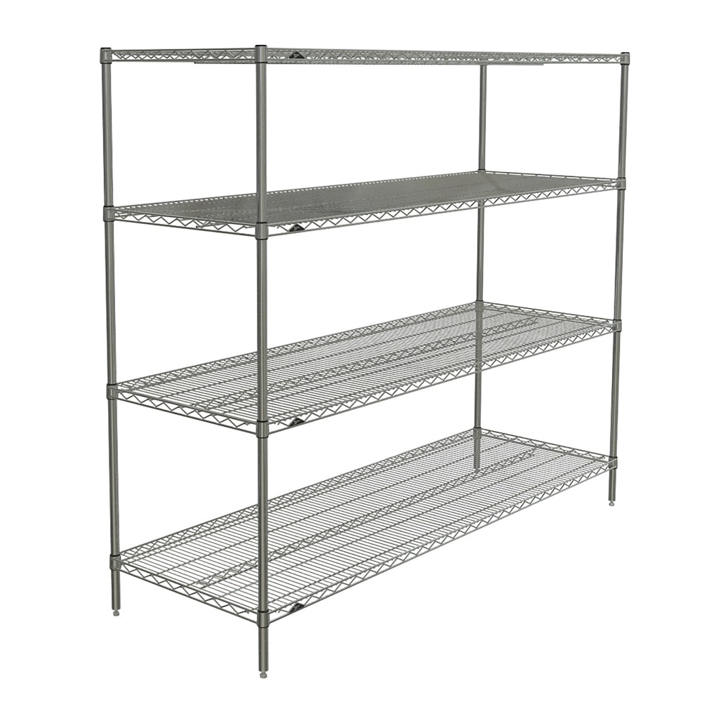 001-N576C Super Erecta® Chrome Wire Shelf Kit - 72"W x 24"D x 63"H