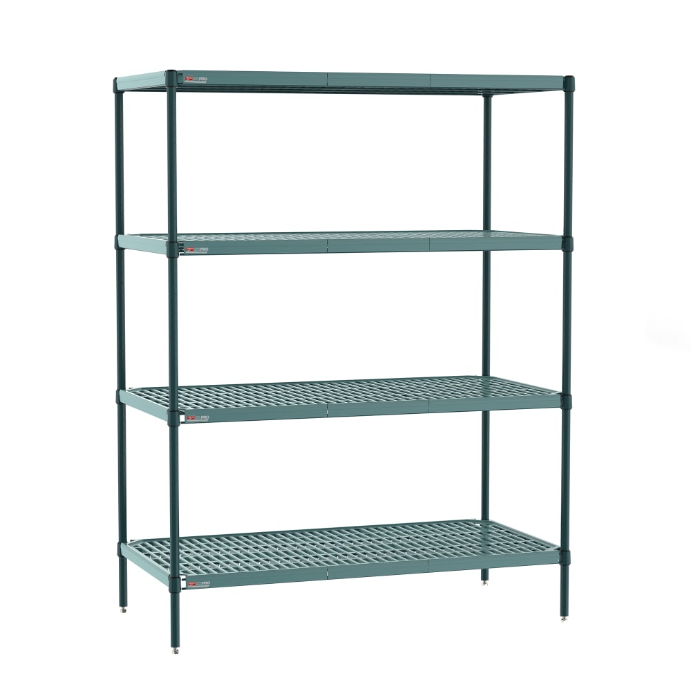 001-PR245474K3S4 54" NSF 4-Tier Heavy-Duty Epoxy Coated Wire Shelving Unit - Super Erecta Pr...
