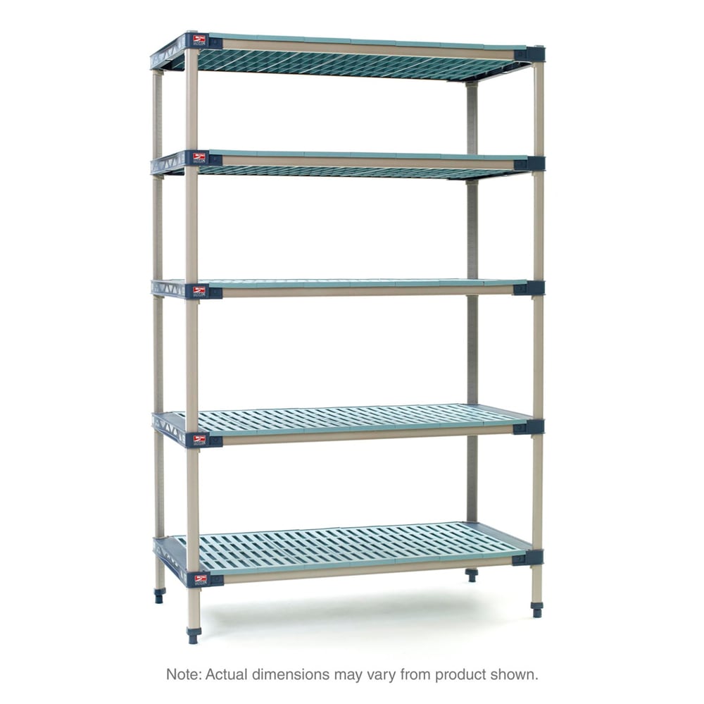 001-MF183074GS4 MetroMax® 4 Polymer Louvered Shelf Kit - 30"W x 18"D x 74"H