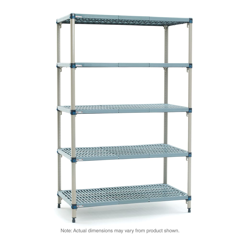 001-MQ244874GS4 MetroMax® Q Polymer Louvered Shelf Kit - 48"W x 24"D x 74"H