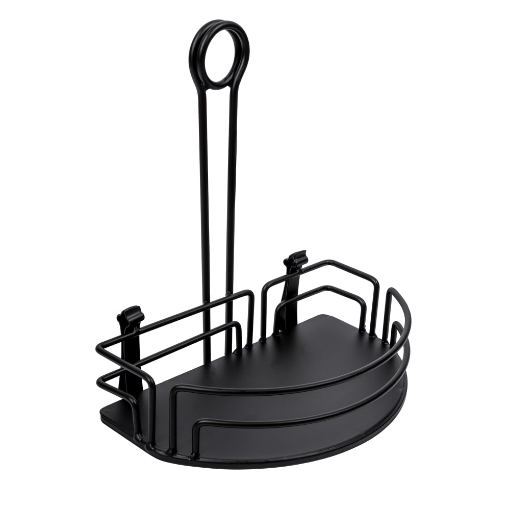229-BK59512 Half Moon Condiment Caddy - Metal, Black