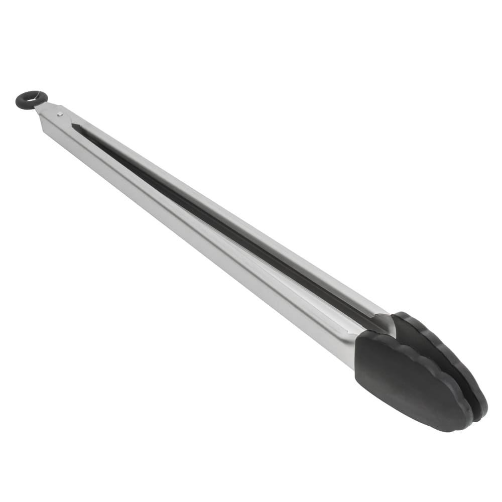 229-4016BK 16"L Stainless Utility Tongs, Black