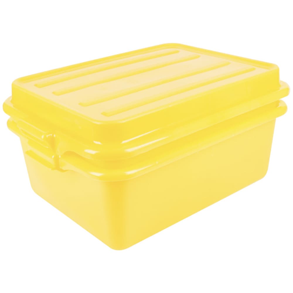 Vollrath 1535-C19 Food Storage Drain Box Set with Snap-On Lid - Traex  Color-Mate Green 20 x 15 x 7