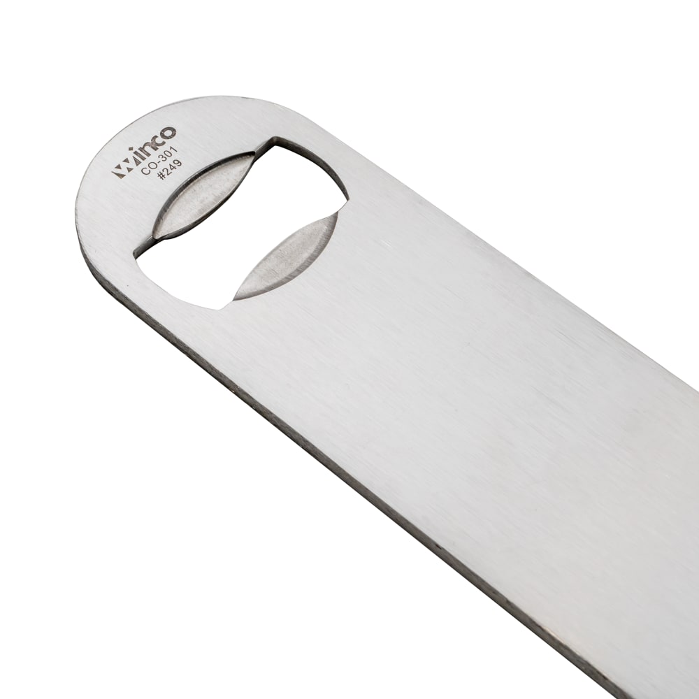 Winco CO-303 Can Tapper/Bottle Opener with Wooden Handle