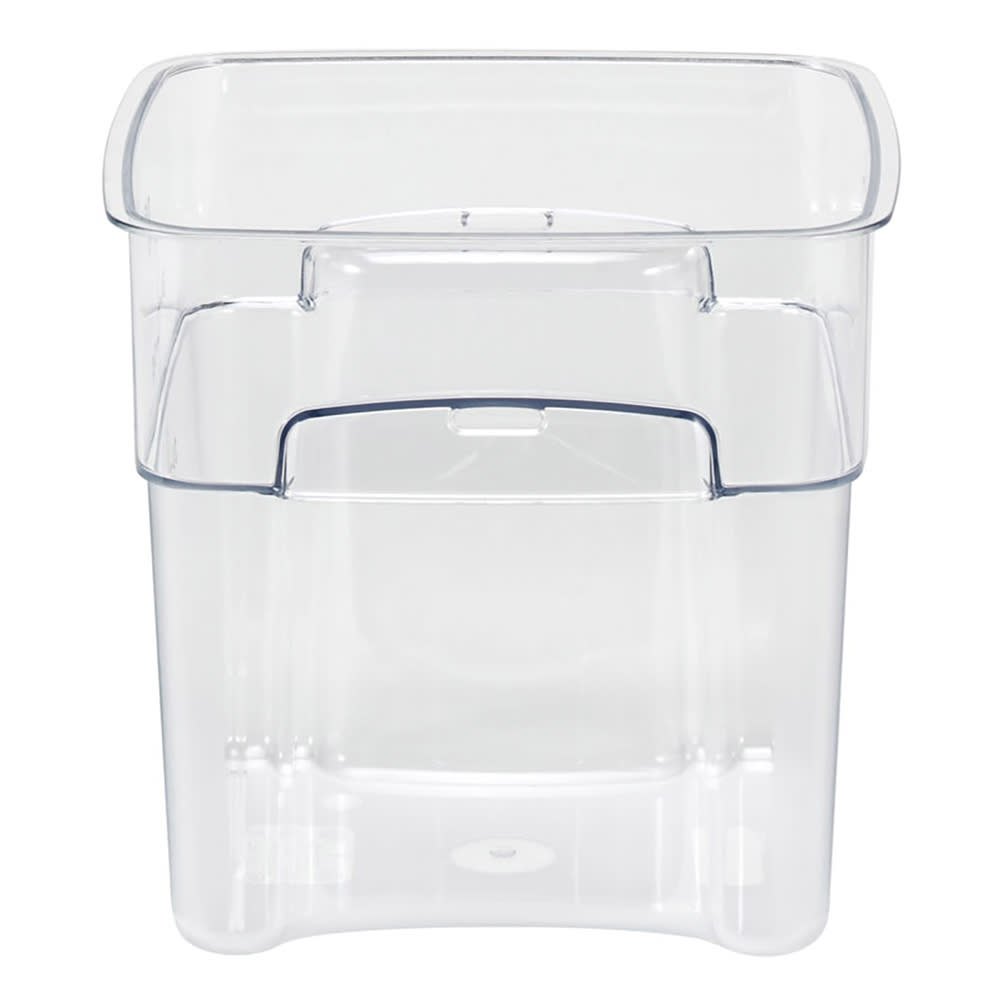 Cambro 8SFSCW135 8 Qt. Clear Square Polycarbonate Food Storage Container