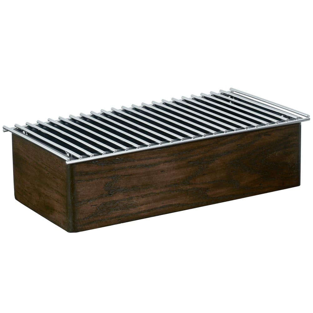 151-22422112 Rectangular Chafer Alternative - 19 3/4"D x 10"D x 5 1/2"H, Oak Wood,...