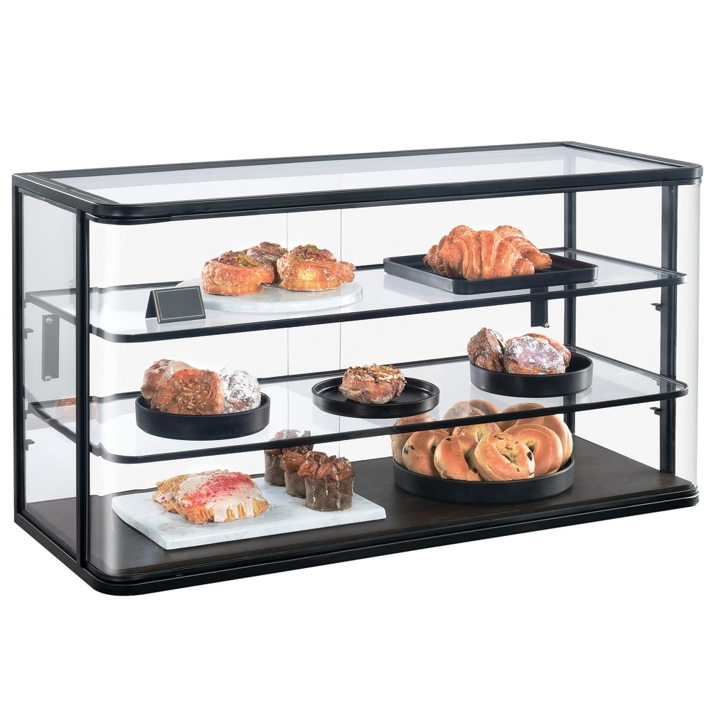 CalMil 22416112 3 Tier Pastry Display Case 42"W x 17"D x 23"H, Dark