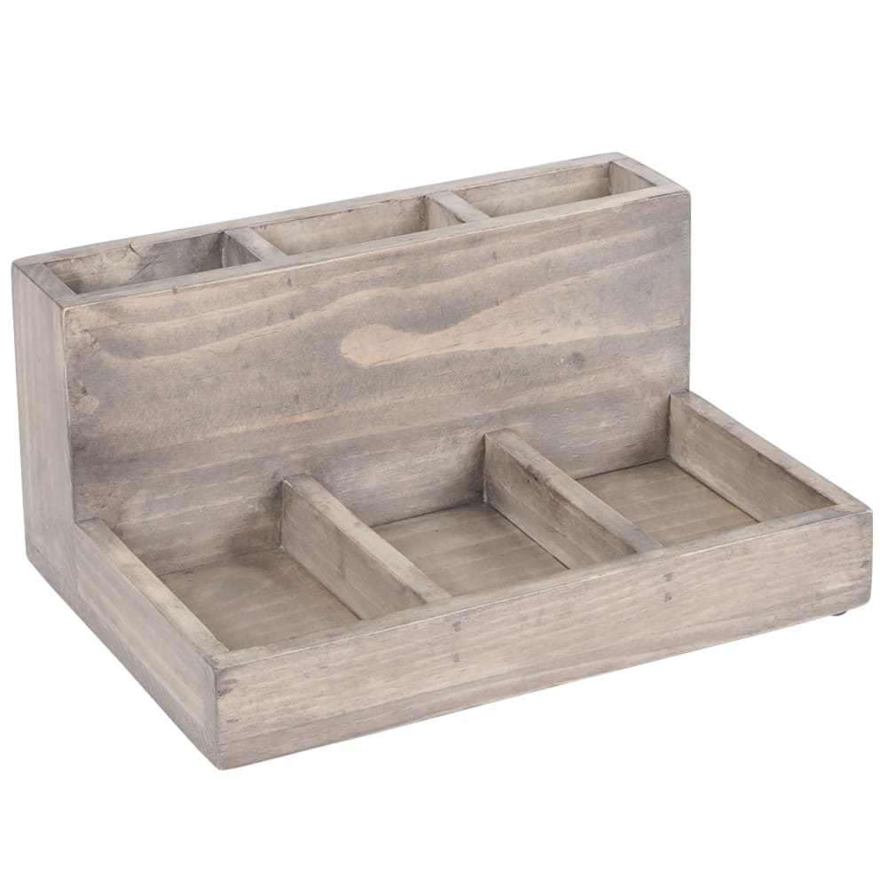 151-796110 Condiment Organizer w/ (6) Bins - Gray Wash