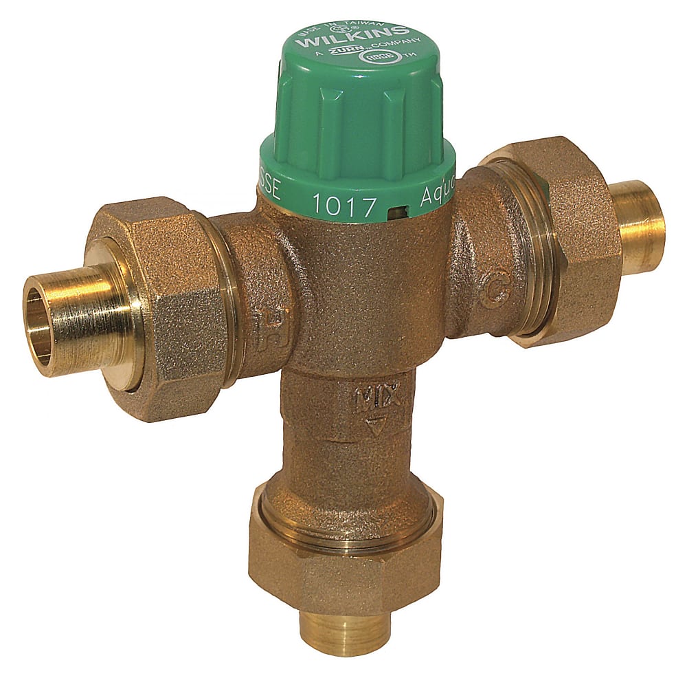 Zurn Industries 34-ZW1017XLC 3/4" Thermostatic Mixing Valve w/ Female Copper Sweat Connections