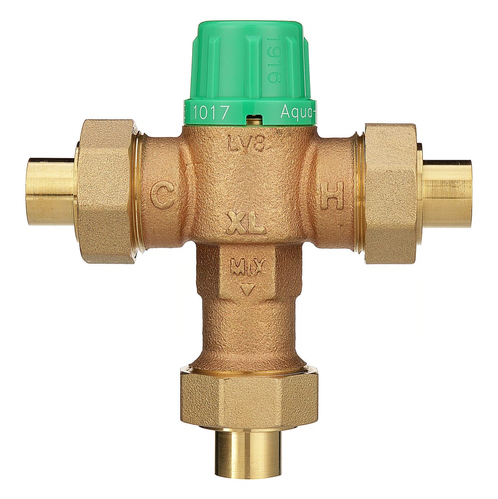 813-12ZW1017XLC 1/2" Thermostatic Mixing Valve w/ Female Copper Sweat Connection