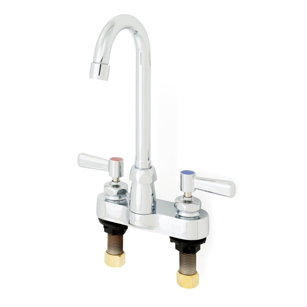 813-Z812A1XL3F Deck Mount Faucet w/ 0.5 gpm Spray Outlet - 3 1/2" Swivel Gooseneck Spout, 4&...
