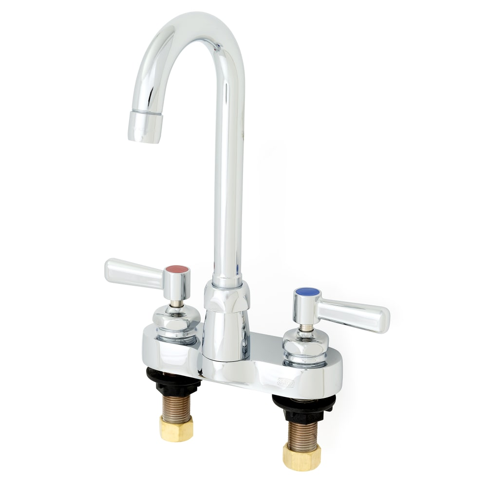 813-Z812A1XL Deck Mount Faucet w/ 2.2 gpm Aerator - 3 1/2" Swivel Gooseneck Spout, 4" C...