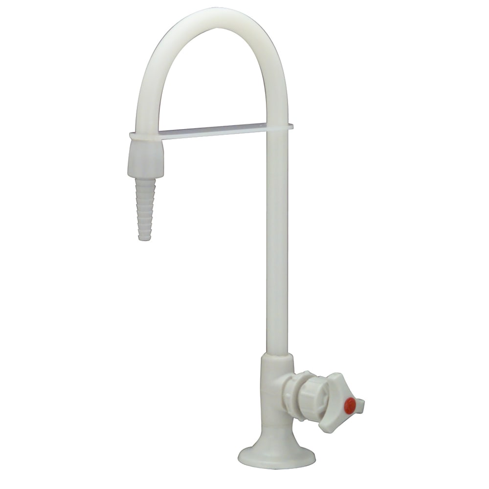 813-Z82900 Deck Mount Polypropylene Lab Faucet for Distilled Water - 5 3/4" Gooseneck Spout