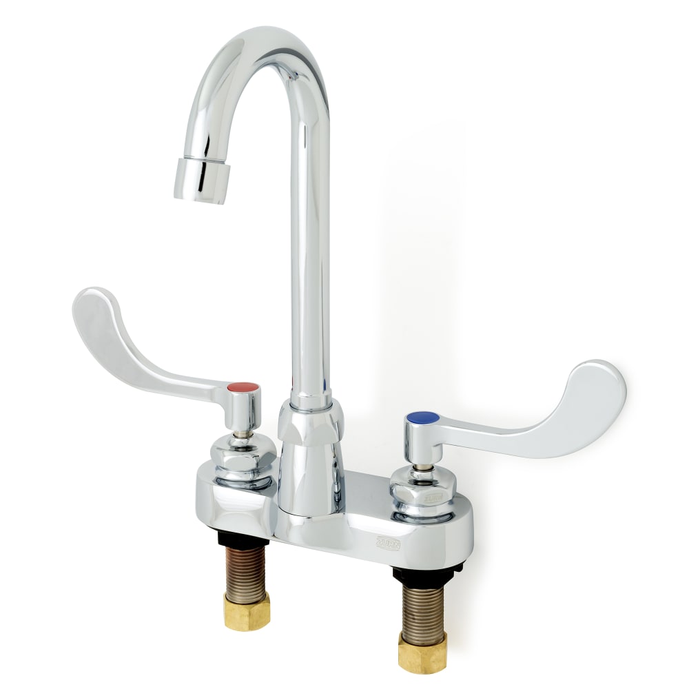 813-Z812A4XL3F Deck Mount Faucet w/ 0.5 gpm Spray Outlet - 3 1/2" Swivel Gooseneck Spout, 4&...