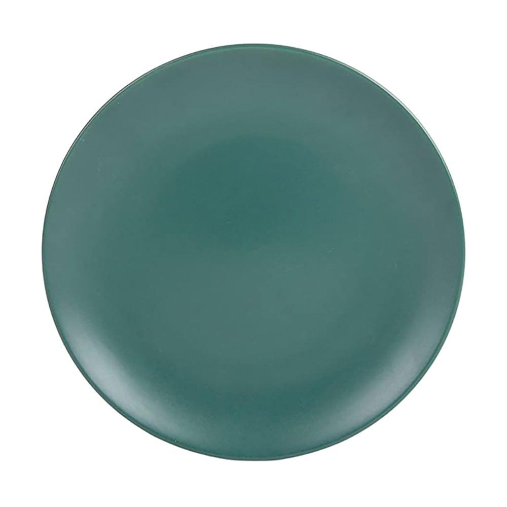 861-WM1EMGRN 10 1/2" Round Wazee Matte Dinner Plate - Stoneware, Emerald Green