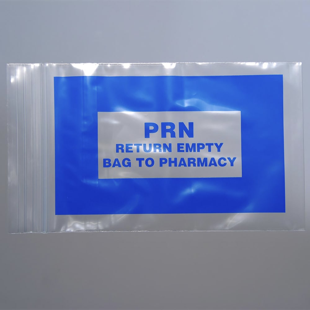 909-F20203STPRN Resealable "PRN" Bag - 3"L x 2"W, 2 mil LDPE, Clear