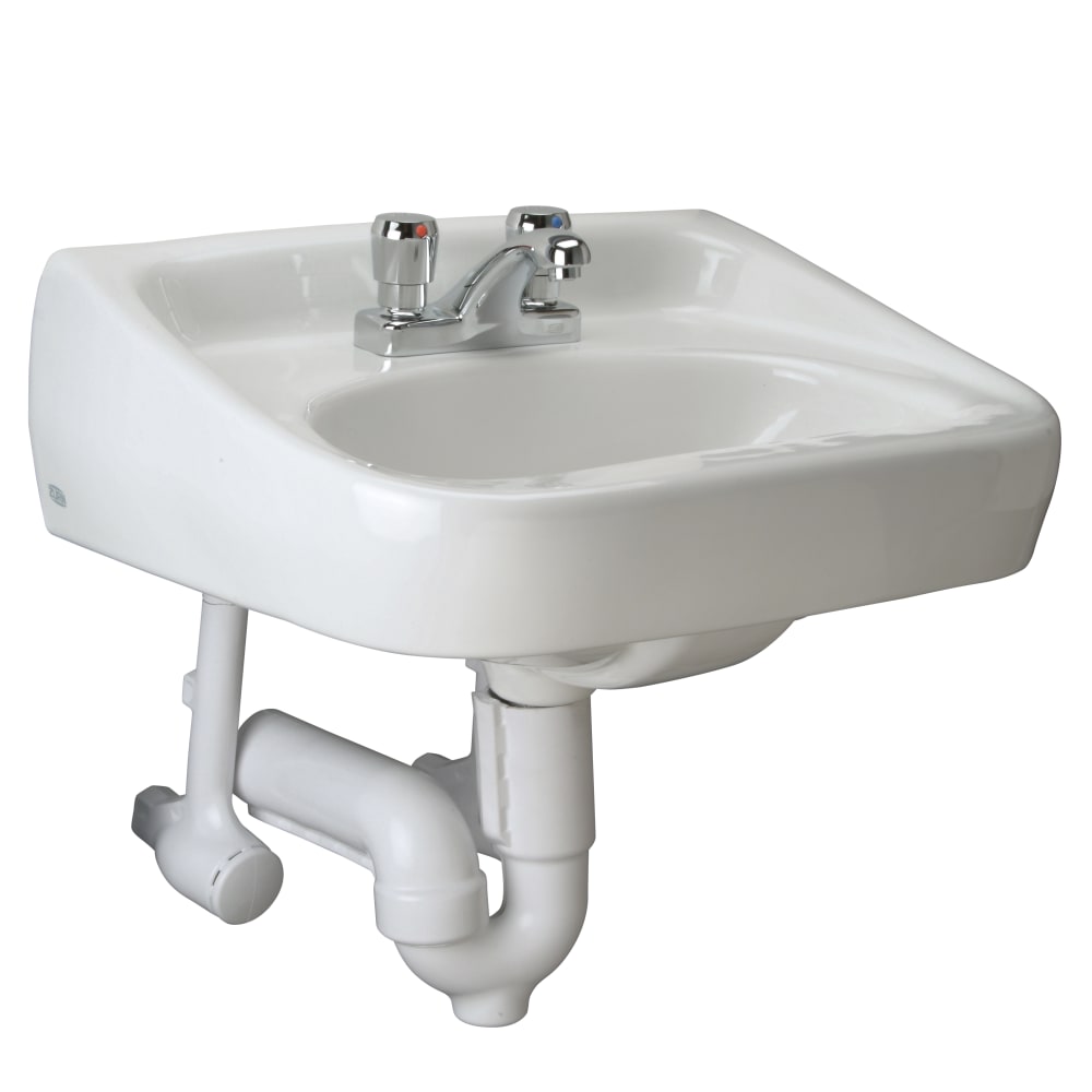813-ZL7M Wall Mount Manual Lavatory System w/ 4" Spout & 0.5 gpm Spray Outlet - 20"...