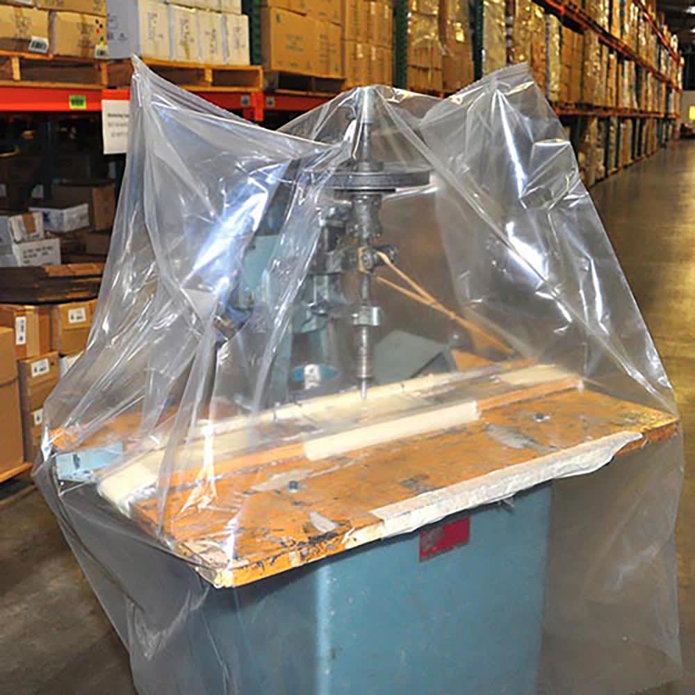 909-BOR514985 Equipment Bags on Roll - 85"L x 51"W x 49" SG, 2 mil LDPE, Clear
